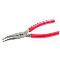 Pince à becs ronds striés coudés 40° 195A.20G - 200 mm - Longueur des becs : 69 mm