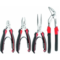 Jeu de 4 pinces CPE.A1PB multprise, à bec demi-rond long, universelle et coupante