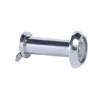 Judas optique laiton chromé angle de vision 160° pour porte épaisseur 38 à 60 mm