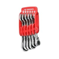 Étui de 10 clés mixtes à cliquet courtes 467BS.JP10PB - 7 à 17 mm