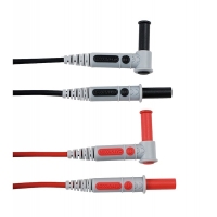 Cordon surmoulé PVC multimètre 1 noir et 1 rouge 1,5 mètres avec fiche mâle Diamètre 4 mm 1000V