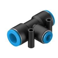 Raccord union en T série QST-0/1 - D=12 mm - D=8 mm - 14 bar - QST-12-8