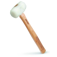 Maillet en plastique avec un manche en bois - Diamètre de la tête : 37 mm