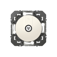 Prise TV simple DOOXIE - blanc