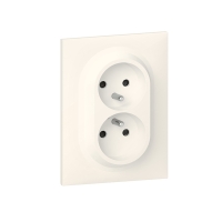 Double prise de courant monobloc easyréno DOOXIE ONE - 16 A - blanc