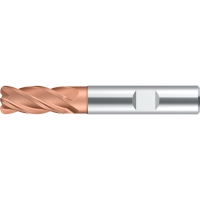 Fraise à dresser/rainurer MC232-W-C carbure angle d'hélice 35° - revêtu WJ30ED (AlCrSiN) - 4 dents - rayon 0,5 mm - diamètre 08 mm