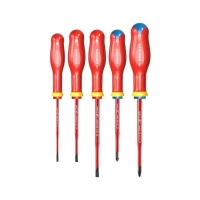 Jeu de 5 tournevis isolés 1000 Volts PROTWIST®ATD.J5TVEPB - Plat et Pozidriv®