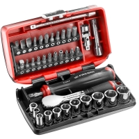 Coffret de douilles 1/4" avec cliquet R.181NANOPB - 38 pièces