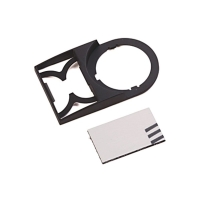 Porte-plaque + plaque d'incription série 800F - blanche - bouton 22 mm - L=50 mm - 800F-12WE100