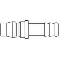 Coupleur rapide profil industriel Japonais 13SFTF - DN7,5 mm - acier nickelé - cannelé - 10 mm