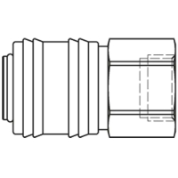 Coupleur rapide profil ARO 14KAIW - DN5,5 mm - laiton nickelé - femelle - G1/4