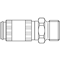 Coupleur rapide profil International 20KBAM - DN2,7 mm - laiton nickelé - mâle - M5