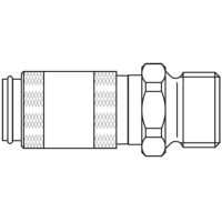 Coupleur rapide profil International 20KBAW - DN2,7 mm - laiton nickelé - mâle - G1/8