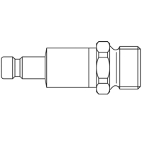 Coupleur rapide profil International 20SBAW - DN2,7 mm - laiton nickelé - mâle - G1/8