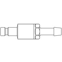 Coupleur rapide profil International 20SBTF - DN2,7 mm - laiton nickelé - cannelé - 4 mm
