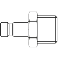 Coupleur rapide profil International 20SFAM - DN2,7 mm - laiton nickelé - mâle - 5 mm
