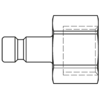 Coupleur rapide profil International 20SFIW - DN2,7 mm - laiton nickelé - femelle - G1/8
