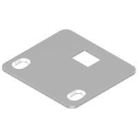 Gâche basse DS5407 inox à fixation déportée pour crémone pompier