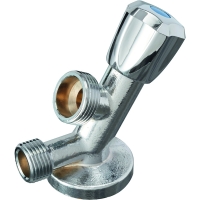 Robinet de machine à laver mâle-mâle avec applique - 1/2" - 3/4"