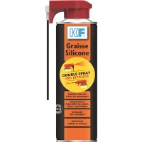 Graisse silicone double spray pour pièces en mouvement - 400 mL - aérosol