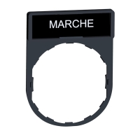 Porte-étiquette Harmony série ZBY - 30x40 - étiquette blanc/noir 8x27 - "MARCHE" - ZBY2103