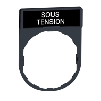 Porte-étiquette Harmony série ZBY - 30x40 - étiquette blanc/noir 8x27 - "SOUS TENSION" - ZBY2126