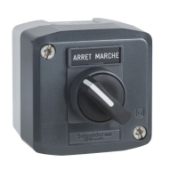 Boîte à boutons poussoir affleurant avec couvercle Harmony série XAL - étiquette "ARRET-MARCHET" - XALD132