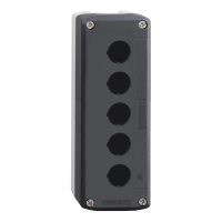 Boîte à boutons vide avec couvercle Harmony série XAL - 5 trous - XALD05