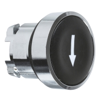 Tête de bouton-poussoir avec texte Harmony XB4 - 22 mm - noir