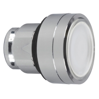Tête de bouton-poussoir lumineux LED Harmony XB4 - pour insertion d'étiquette - 22 mm