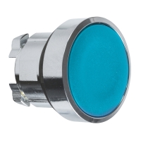 Tête de bouton-poussoir affleurant Harmony XB4 - 22 mm - bleu