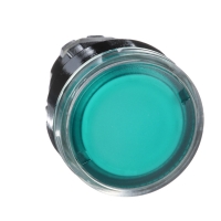 Tête de bouton-poussoir lumineux BA9s Harmony XB4 - 22 mm - vert