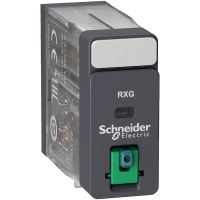 Relais interface débrochable Harmony Relay RXG - 24 VCC - 2 F/O - bouton de test verrouillable