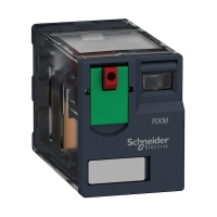 Relais miniature débrochable Harmony Relay RXM4AB-P7 - 230 VCA - 4 F/O - avec bouton de test verrouillable