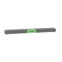 Barre d'appel antipanique push contact longueur 834 mm  argent
