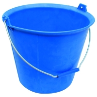 Seau Plastique 13 Litres Bleu avec poignée et ergots anse diamètre 5,3 mm