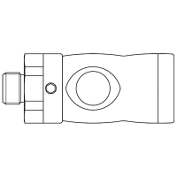 Coupleur rapide à bouton poussoir de sécurité 30KPAW - DN8 mm - aluminium anodisé et laiton nickelé - mâle - G1/4