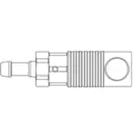 Coupleur rapide à bouton poussoir de sécurité 84KPTF - DN8 mm - aluminium anodisé et laiton nickelé - cannelé - 10 mm