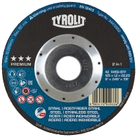 Meule à tronçonner PREMIUM 42 - DEEP CUT PROTECTION 2 en 1 metal/inox - diamètre 125 mm - épaisseur 1,2 mm