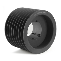 Poulie trapézoidale moyeu amovible 8 gorges - SPC - Taille du moyeu : 3535 - Diamètre primitif : 280 mm