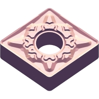 Plaquette de tournage négative carbure CNMG-MS3 - Longueur d'arête de coupe : 12,9 mm - Rayon : 1,2 mm - Revêtement : PVD - TP30BM