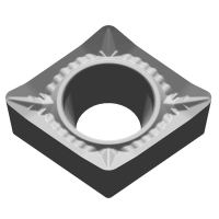 Plaquette de tournage positive carbure CCGT-AS2 - Longueur d'arête de coupe : 9,67 mm - Rayon : 0,2 mm - Non revêtue - TN10AN