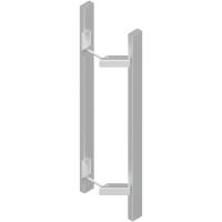 Poignée de tirage double inox CUBA RID DS8063 longueur 650 mm