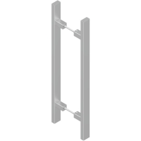 Poignée de tirage double inox CUBA RDD DS8065 longueur 650 mm