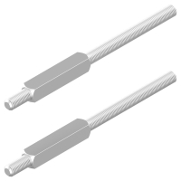 Kit de fixation montage double DS8087 pour épaisseur de porte 60 à 93 mm