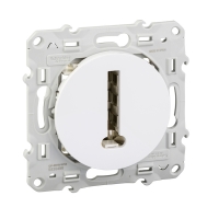 Prise téléphone ODACE - 8 contacts - blanc