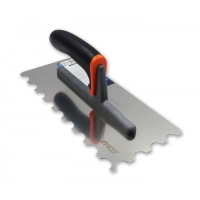 Platoir cranté demi lune avec lame en inox - 280 x 130 mm