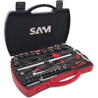 Coffret de 60 douilles et accessoires 1/2" et 1/4" 75-SHR60