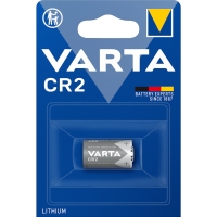 Pile lithium CR2 - Type de pile : CR2 - Tension : 3 V - Nombre de piles : 1 - Type de conditionnement : blister