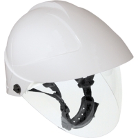 Casque de sécurité MO-185-BLM avec écran facial intégré et mentonnière